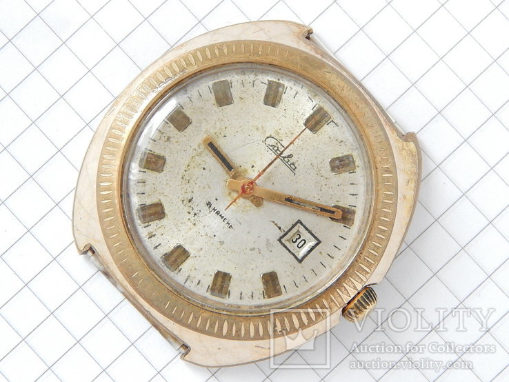 Часы "Слава СССР" позолота AU10 (на ходу), с календарем., фото №3