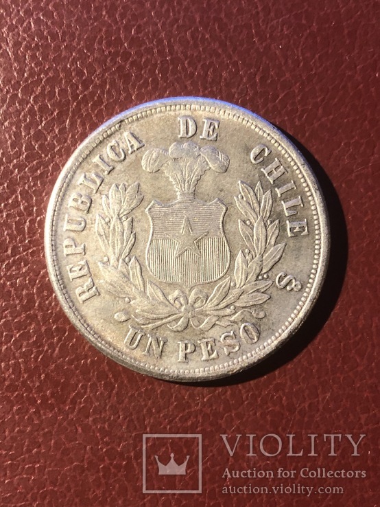 Чили 1 песо, 1881 год, фото №5