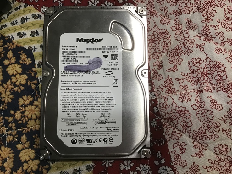 Жесткий диск HDD SATA 160 Gb Maxtor DiamondMax21, numer zdjęcia 2