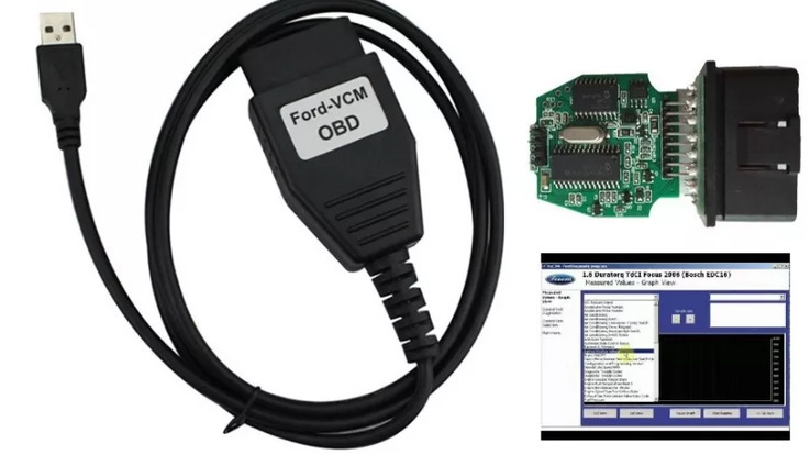 Диагностический адаптер Ford VCM OBD, сканер для диагностики