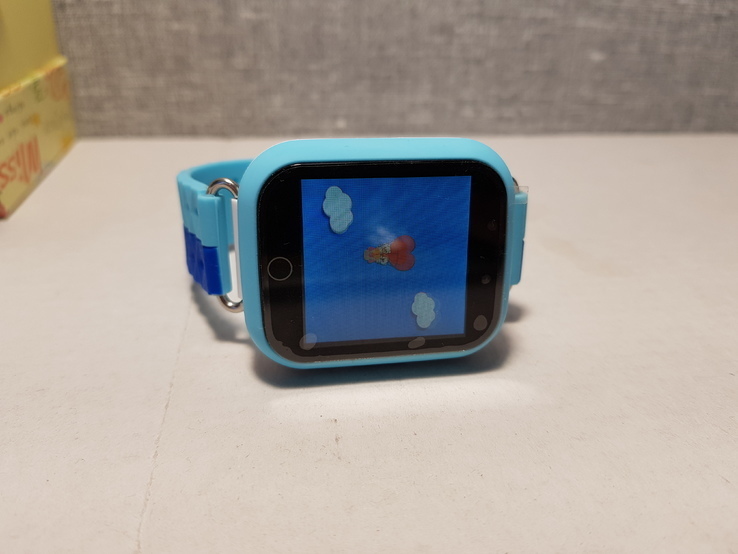 Детские телефон часы с GPS трекером Q750 Blue, фото №3