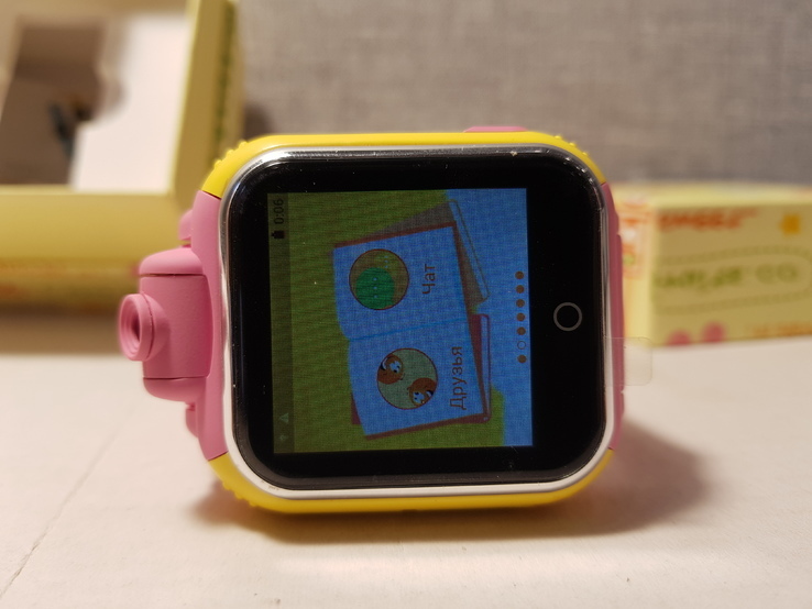 Детские телефон часы с GPS трекером, камерой Q200 Pink, фото №9