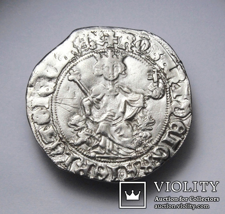 Король Неаполю Роберт І «Мудрий» (1309-1343рр.), срібний джильято 1309-1317рр., м.Неаполь, фото №5