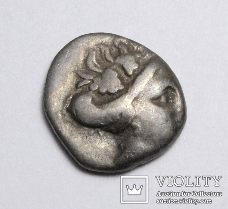 Острів Евбея, м.Гістіея (Ореос), срібний тетробол, ІІІ-ІІ ст. до н.е., фото №7