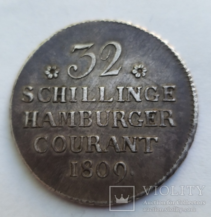 32 шиллинга 1809 год Гамбург, фото №3