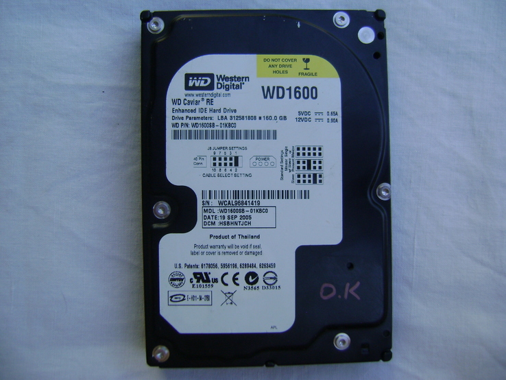 Жесткий диск IDE 160GB, фото №2