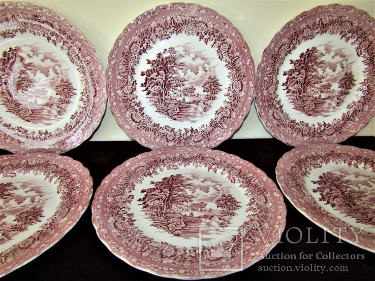 Огромные блюда 28 см. Vintage W.H Grindley Ltd Staffordshire Country Style Англия, фото №4