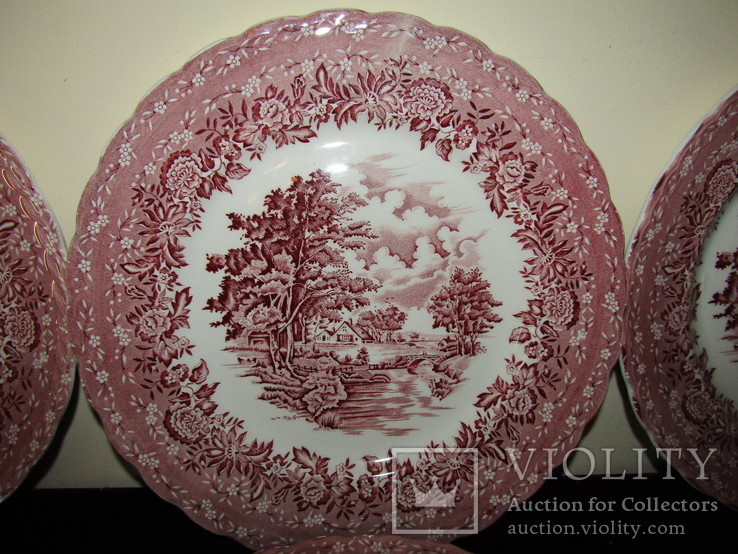 Огромные блюда 28 см. Vintage W.H Grindley Ltd Staffordshire Country Style Англия, фото №7