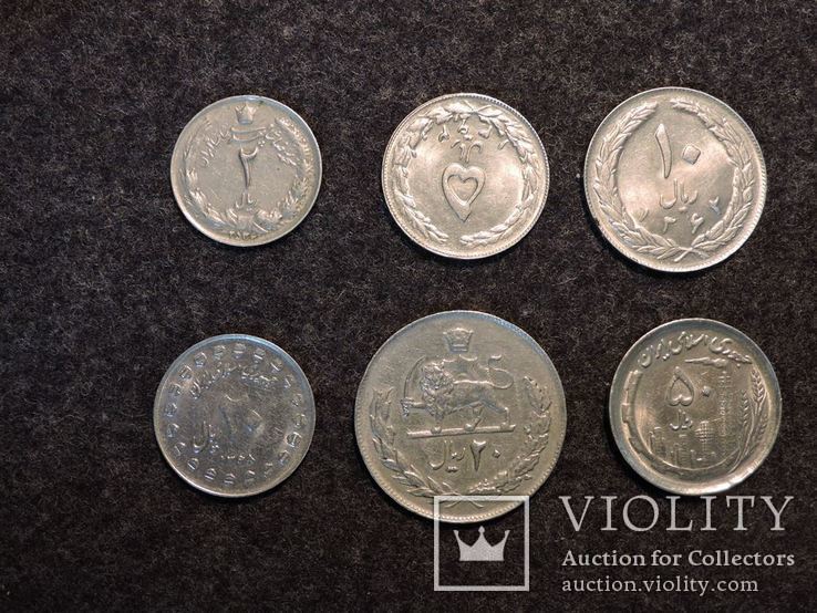 Монеты Ирана 1977-1991 2, 5, 10, 20, 50 риалов