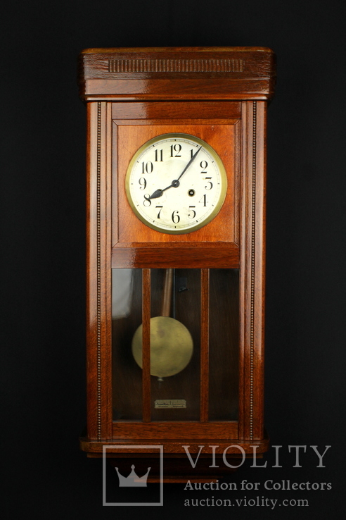 Старые настенные маятниковые часы с боем. Германия, фото №2