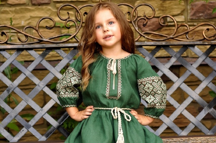 Дитяча сукня з натурального льону, фото №3