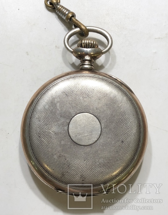 Серебряные карманные часы ZENITH. На ходу, фото №12