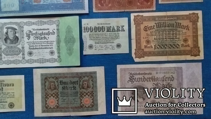 Коллекция банкнот Германия , Рейх. 23 штук., фото №5