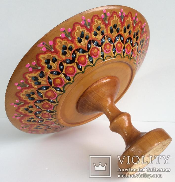 Деревянная декоративная вазочка - конфетница, фото №5