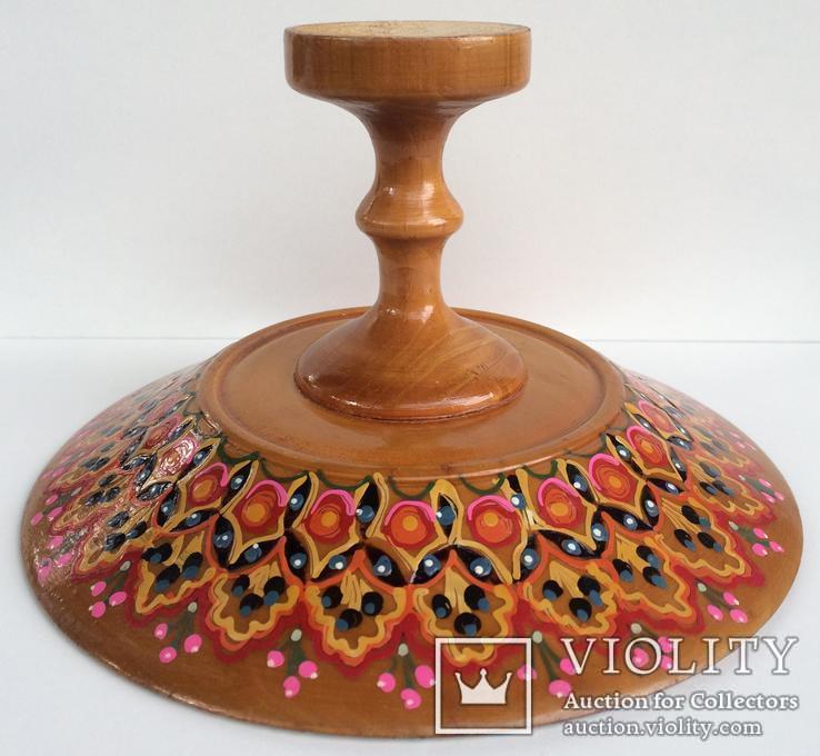 Деревянная декоративная вазочка - конфетница, фото №6