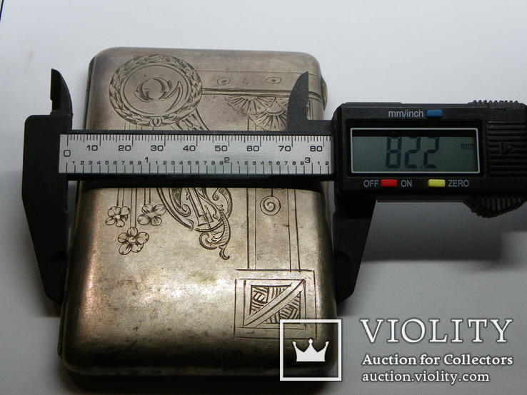 Портсигар  серебро 84 пр   215 грамм, фото №11