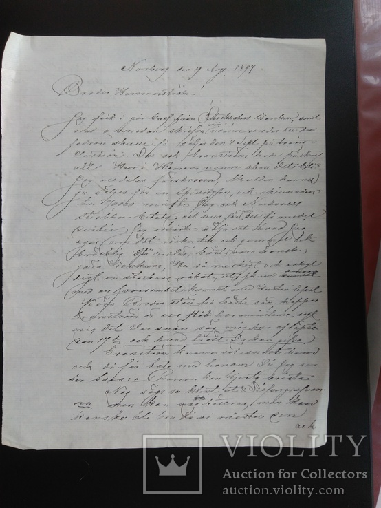 1897г. Письмо на бумаге с водяными знаками производителя бумаги, фото №2