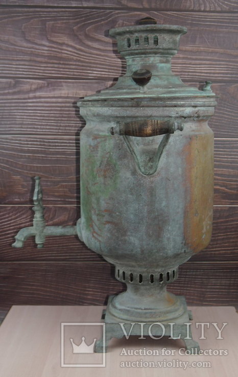 Самовар на дровах старинный 7 литров, фото №7