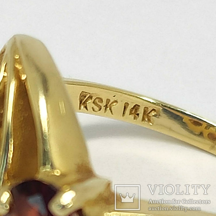 Золотое кольцо с гранатами, фото №7
