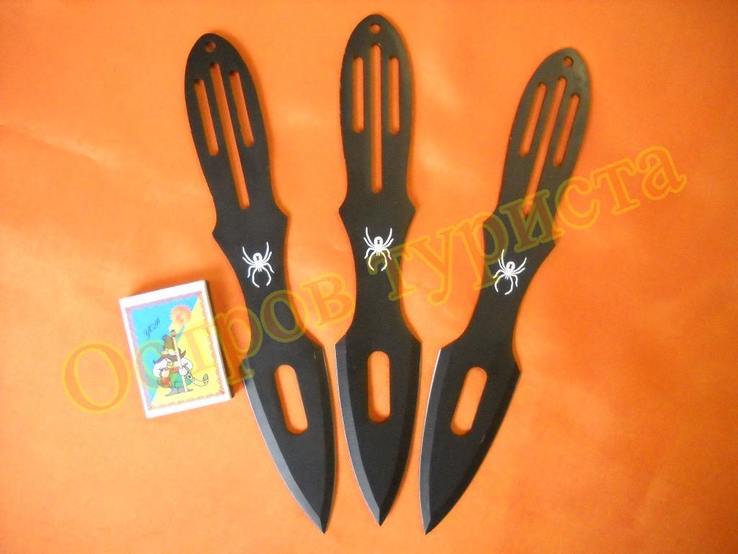Ножи метательные Spider 3107 набор 3 шт с чехлом, numer zdjęcia 5