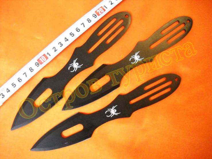 Ножи метательные Spider 3107 набор 3 шт с чехлом, numer zdjęcia 7