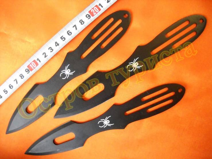 Ножи метательные Spider 3107 набор 3 шт с чехлом, фото №8