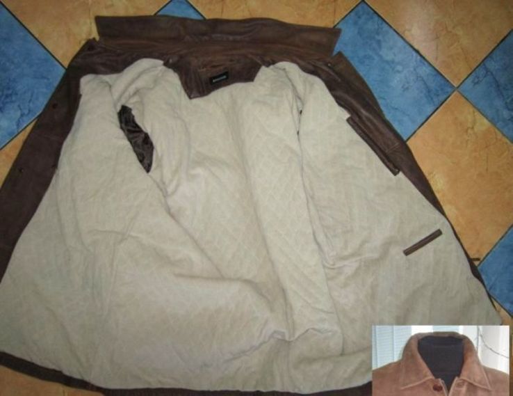 Большая утепленная кожаная мужская куртка MILESTONE. Германия. Лот 872, фото №5