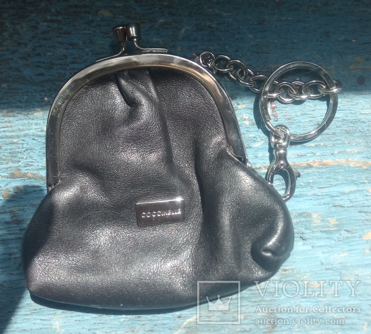 Кожаная женская чёрная ключница в сумку Coccinelle, фото №2