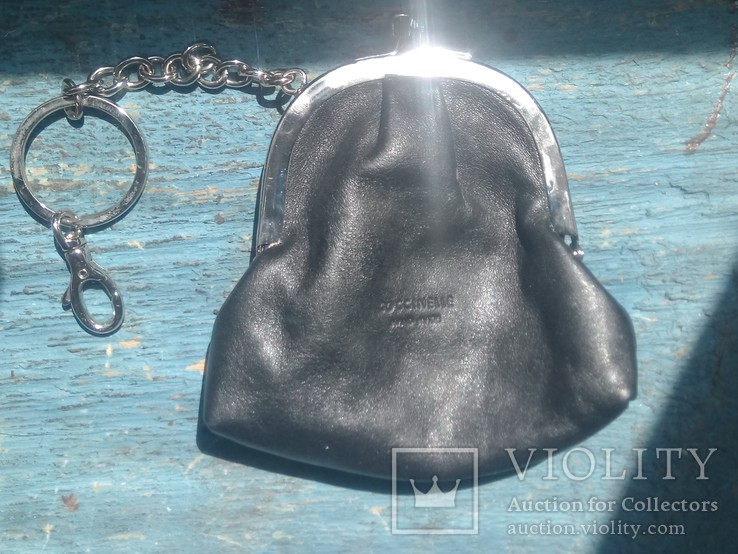 Кожаная женская чёрная ключница в сумку Coccinelle, фото №4
