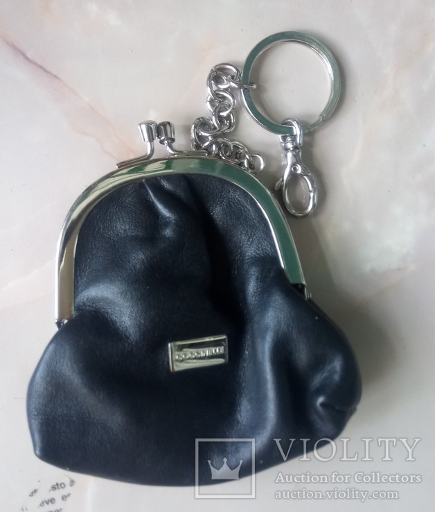 Кожаная женская чёрная ключница в сумку Coccinelle, фото №5