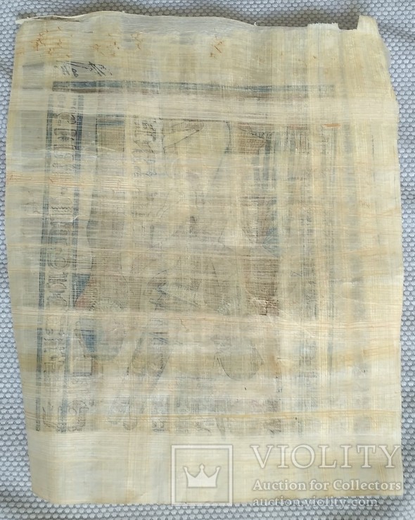 Картина на папирусе , Египет , 17 * 20 см. , подпись мастера, фото №6