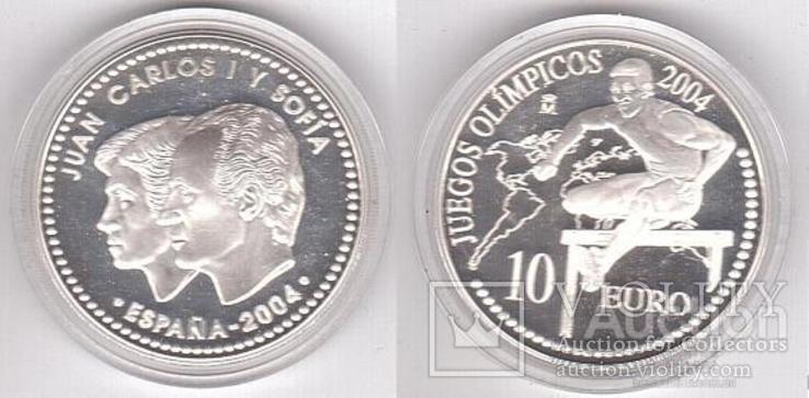 Spain Испания - 10 Euro 2004 comm. UNC Juegos Olimpicos серебро JavirNV