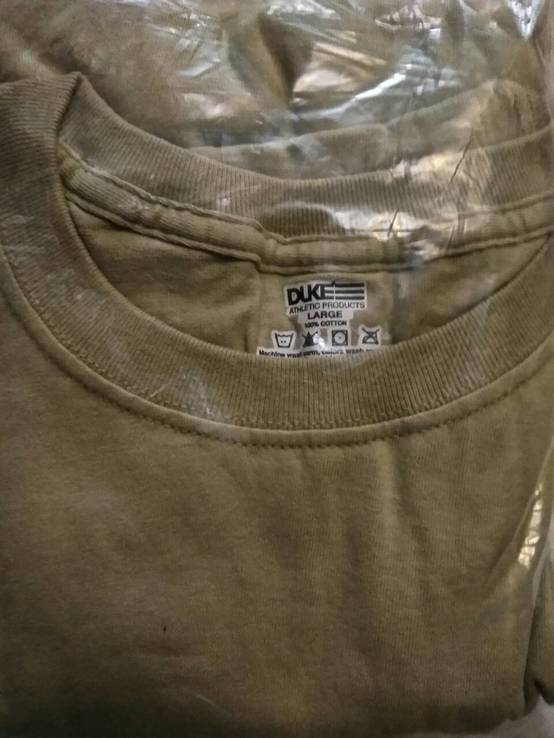 Новая футболка армии США. 100% хлопок DUKE (США). Песочная р.L, фото №6