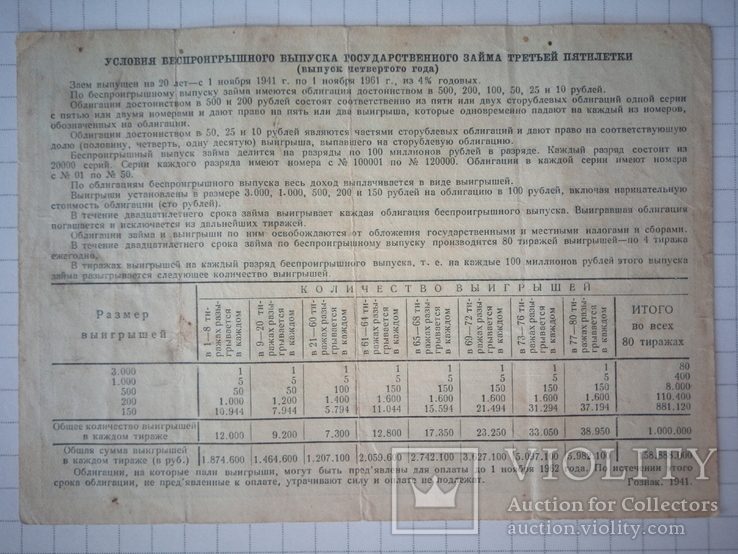 10 рублей 1941 Облигация, фото №3