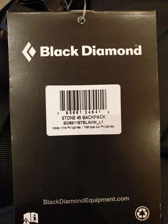 Рюкзак туристический Black Diamond Stone 45 + Victorinox Swiss Card Lite (0.7300.Т), фото №9