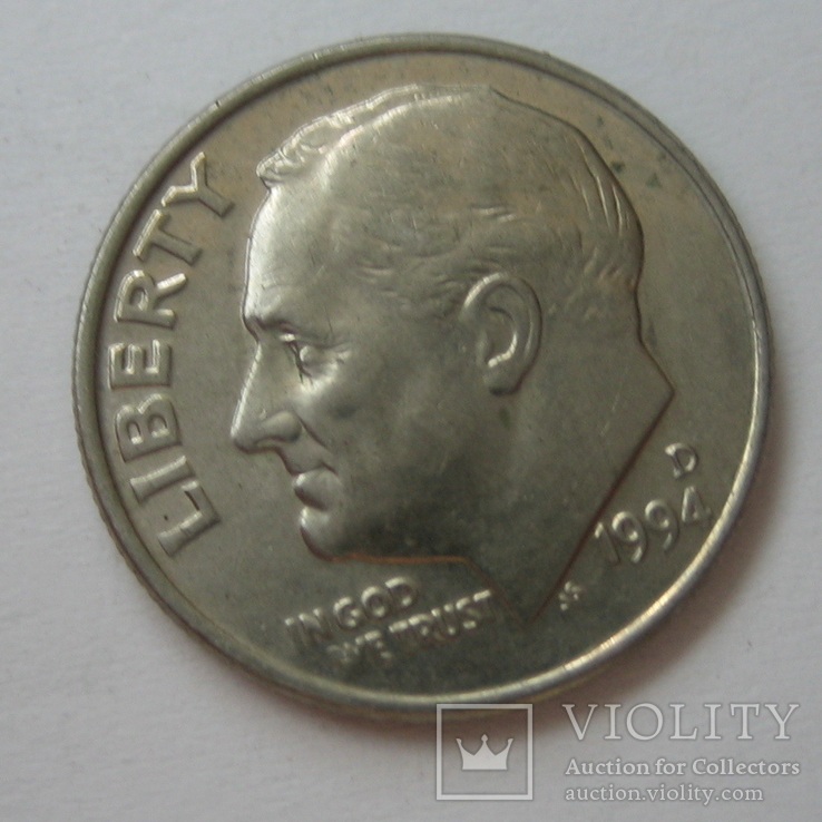 США 10 центов 1994 года.P, фото №3