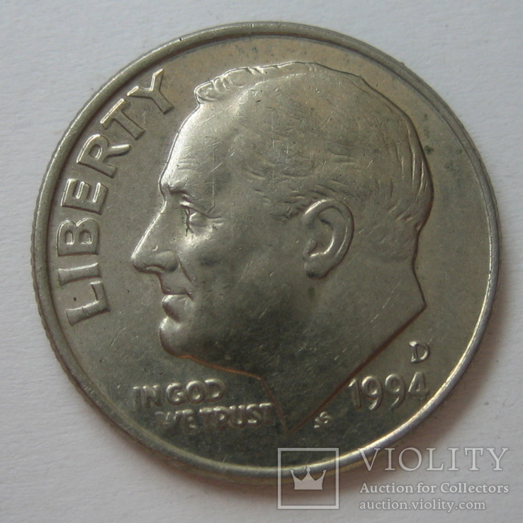 США 10 центов 1994 года.P, фото №5