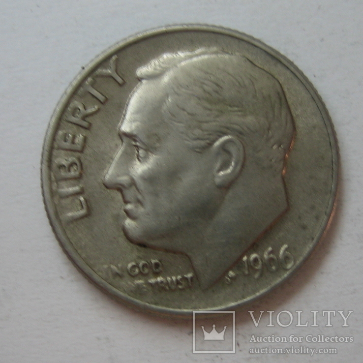 США 10 центов 1966 года., фото №2
