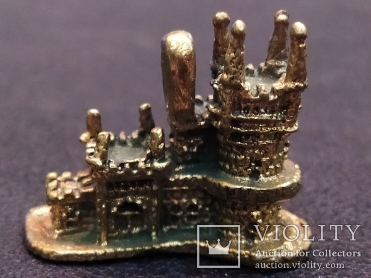 Ласточкино Гнездо замок коллекционная миниатюра бронза брелок, фото №2