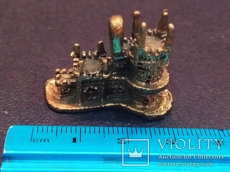 Ласточкино Гнездо замок коллекционная миниатюра бронза брелок, фото №8