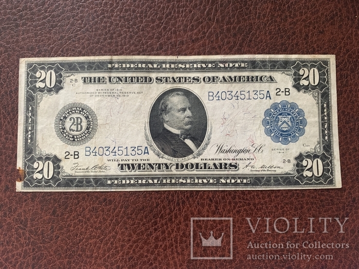 20 доларів / доларов 1914