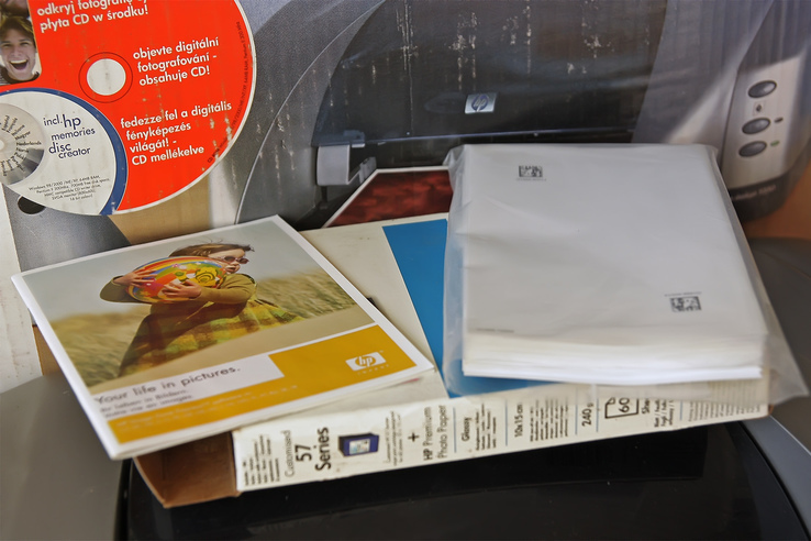 Принтер HP deskjet 5550, картриджи, фотобумага, фото №5