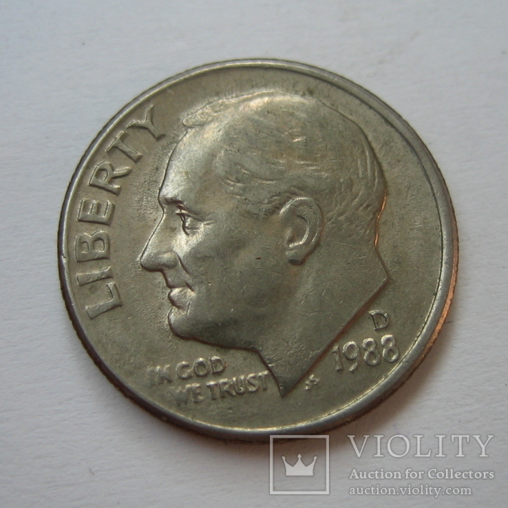 США 10 центов 1988 года.D, фото №5