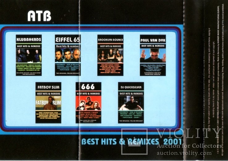 ATB. Andre Tanneberger (Best Hits &amp; Remixes) 2001. (MC). Кассета. South Records, фото №9