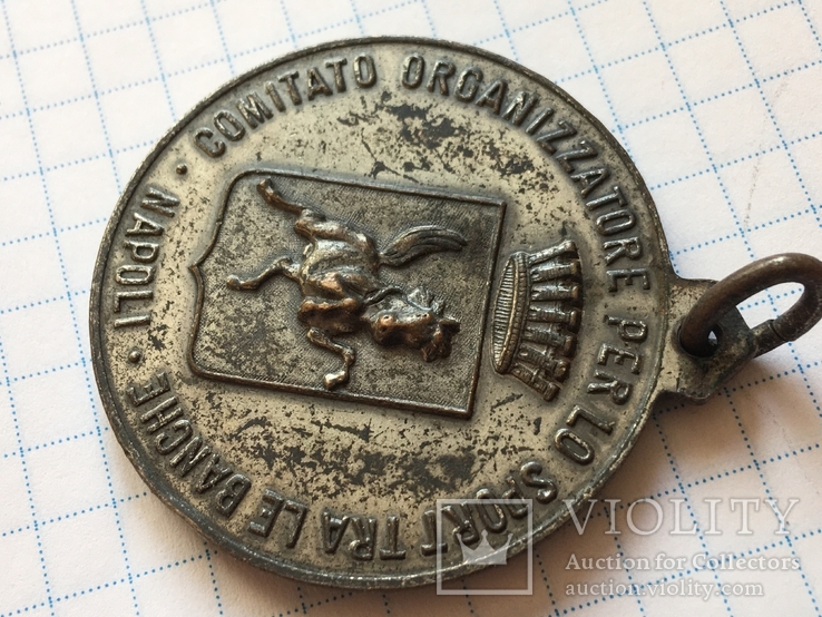 Медаль Napoli в тяж. метале, фото №5