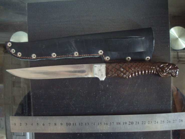 Охотничий нож,резная ручка, фото №4