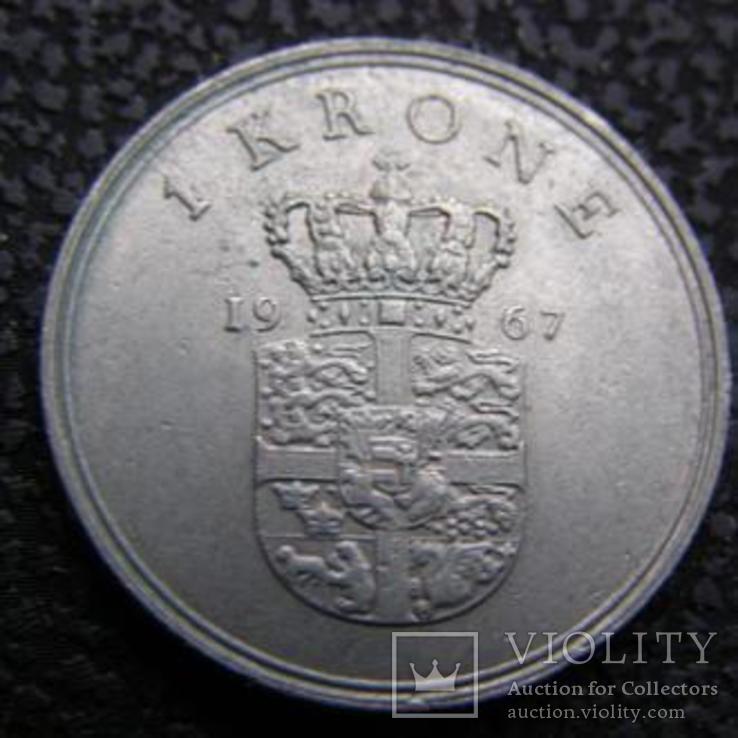 1 крона Дания 1967, фото №2