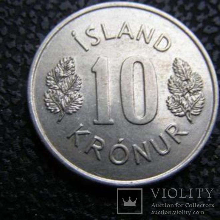 10 крон Исландия 1975, фото №3