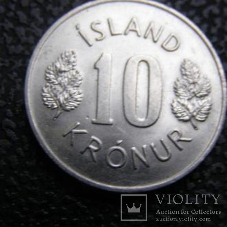 10 крон Исландия 1978, фото №2