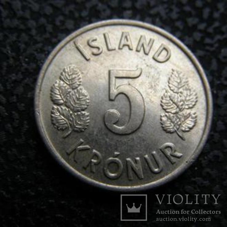  5 крон Исландия 1976, фото №2